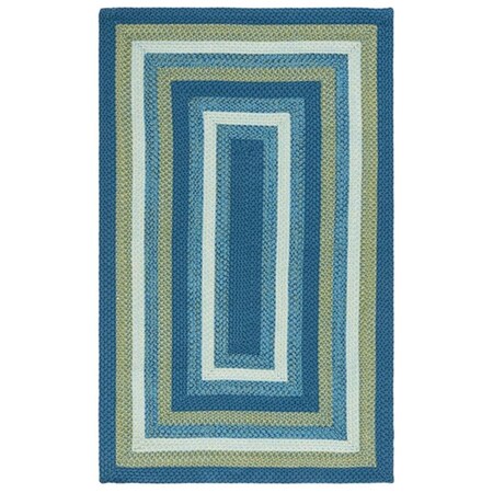 Safavieh 4 x 4 ft. Braided Round Hand Woven Rug; Aqua & Green BRA230J-4R